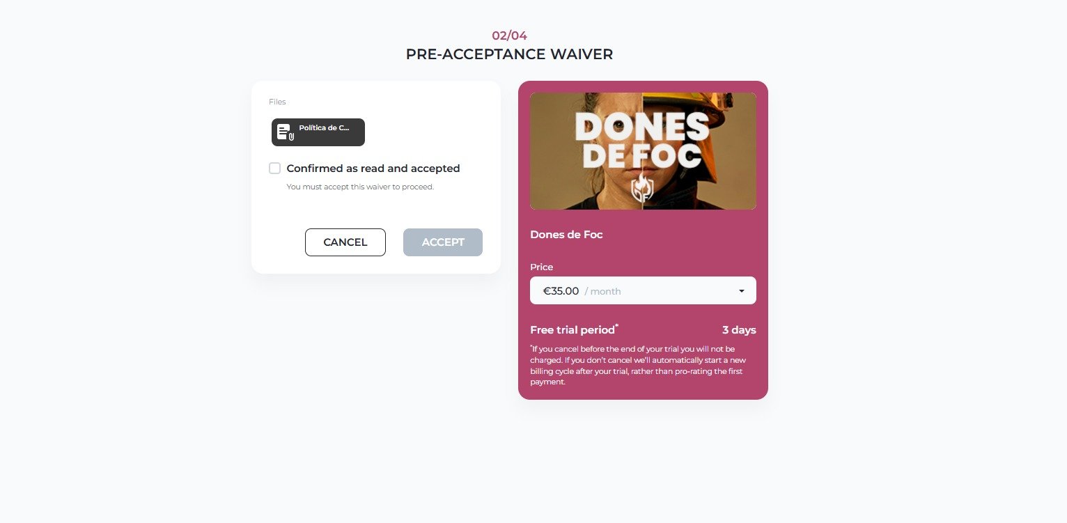 Pre-acceptance waiver acceptat
